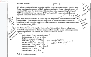 First Draft Analysis plan segment 1